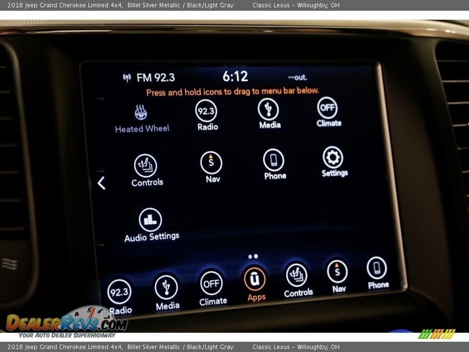 2018 Jeep Grand Cherokee Limited 4x4 Billet Silver Metallic / Black/Light Gray Photo #18