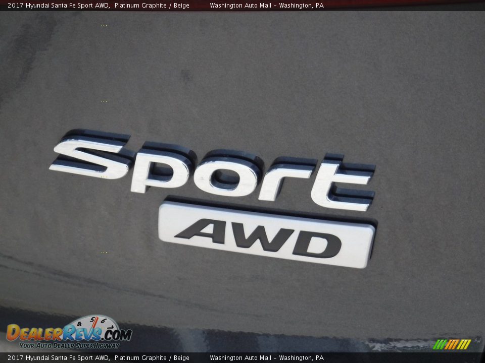 2017 Hyundai Santa Fe Sport AWD Platinum Graphite / Beige Photo #10