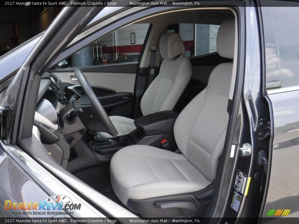 2017 Hyundai Santa Fe Sport AWD Platinum Graphite / Beige Photo #12