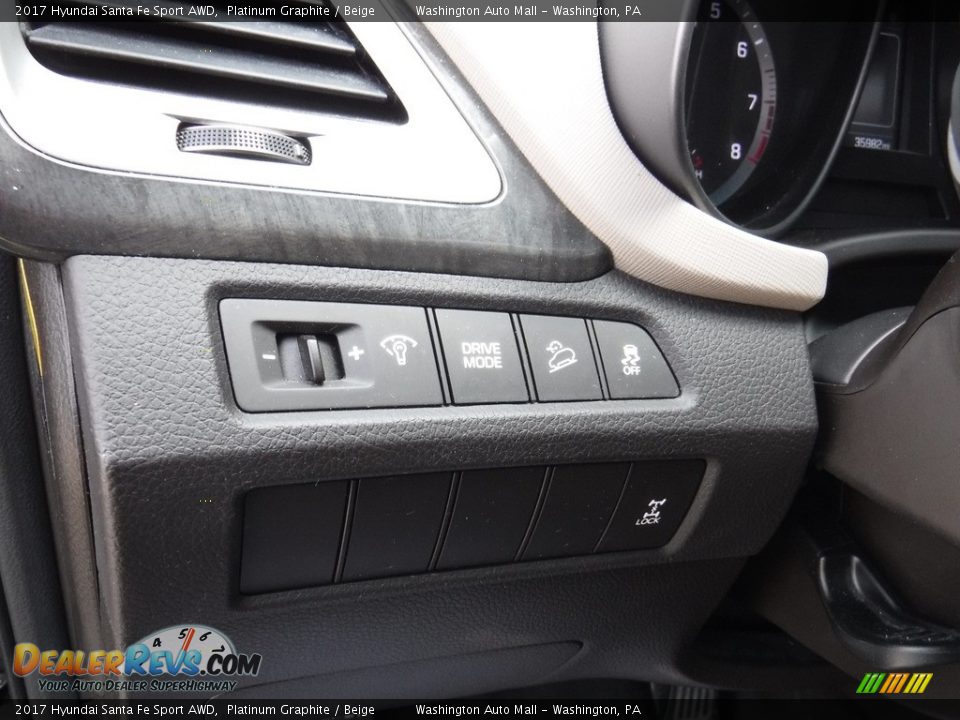 2017 Hyundai Santa Fe Sport AWD Platinum Graphite / Beige Photo #14