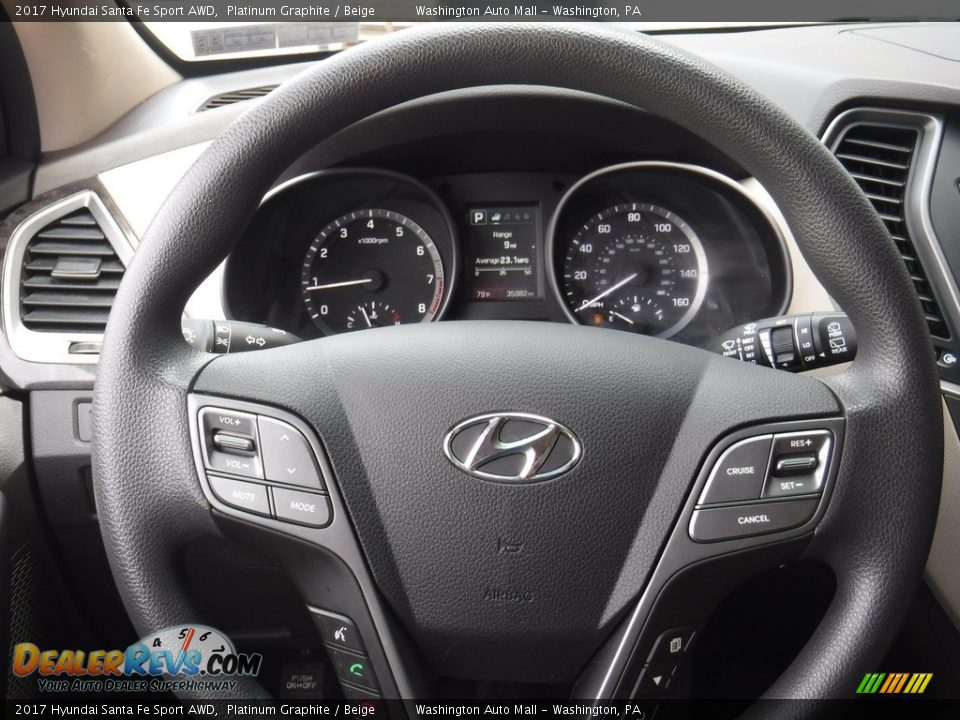 2017 Hyundai Santa Fe Sport AWD Platinum Graphite / Beige Photo #19