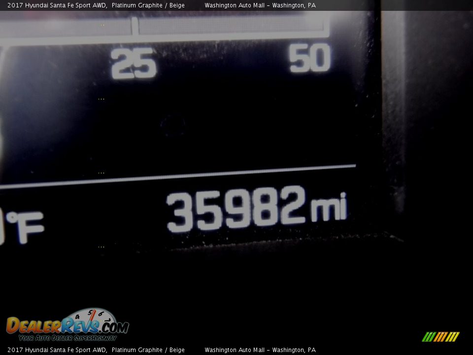 2017 Hyundai Santa Fe Sport AWD Platinum Graphite / Beige Photo #25
