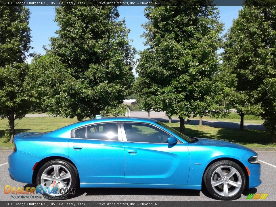 2018 Dodge Charger R/T B5 Blue Pearl / Black Photo #5