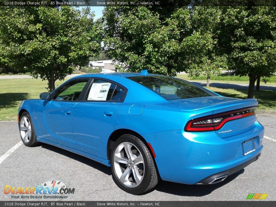 2018 Dodge Charger R/T B5 Blue Pearl / Black Photo #8