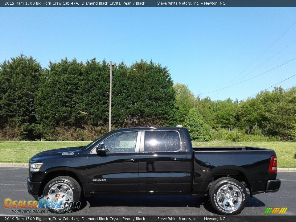 2019 Ram 1500 Big Horn Crew Cab 4x4 Diamond Black Crystal Pearl / Black Photo #1