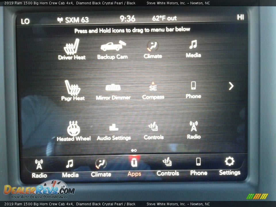 2019 Ram 1500 Big Horn Crew Cab 4x4 Diamond Black Crystal Pearl / Black Photo #28