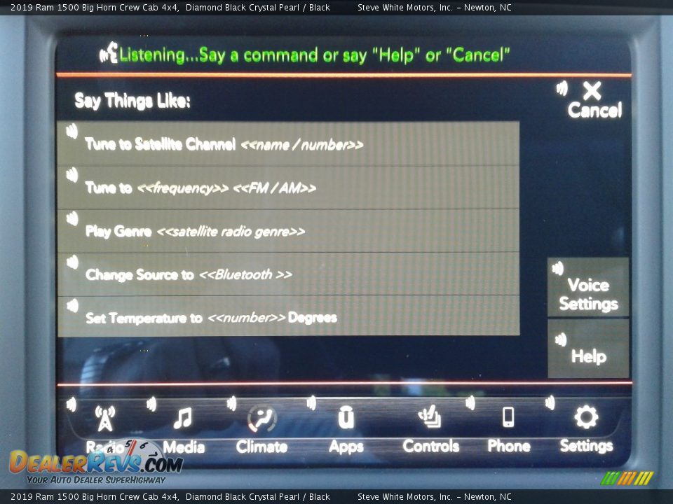 2019 Ram 1500 Big Horn Crew Cab 4x4 Diamond Black Crystal Pearl / Black Photo #29