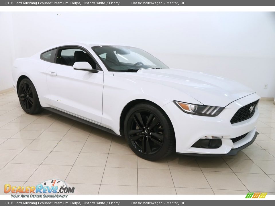 2016 Ford Mustang EcoBoost Premium Coupe Oxford White / Ebony Photo #1