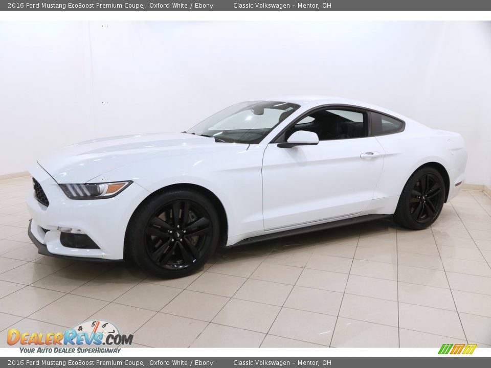 2016 Ford Mustang EcoBoost Premium Coupe Oxford White / Ebony Photo #3