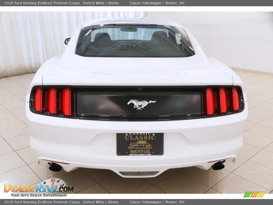 2016 Ford Mustang EcoBoost Premium Coupe Oxford White / Ebony Photo #15