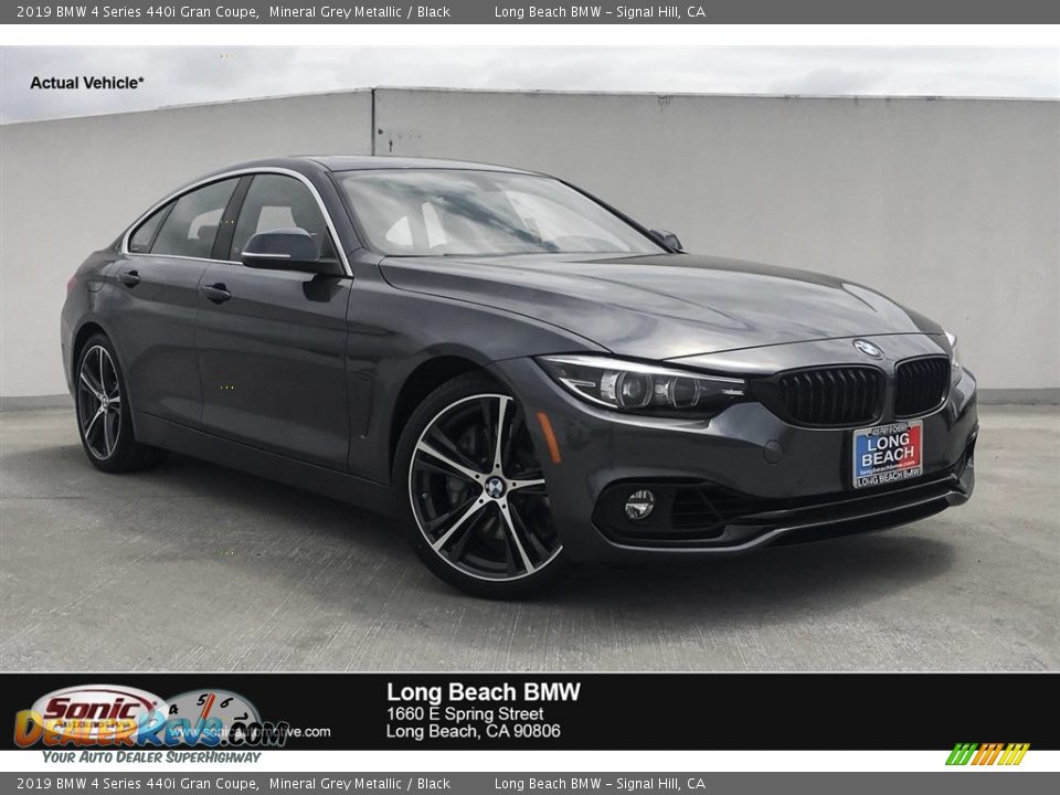 2019 BMW 4 Series 440i Gran Coupe Mineral Grey Metallic / Black Photo #1