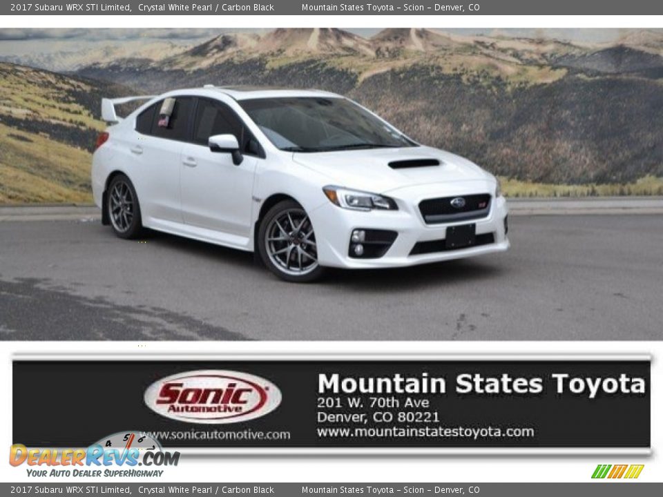 2017 Subaru WRX STI Limited Crystal White Pearl / Carbon Black Photo #1