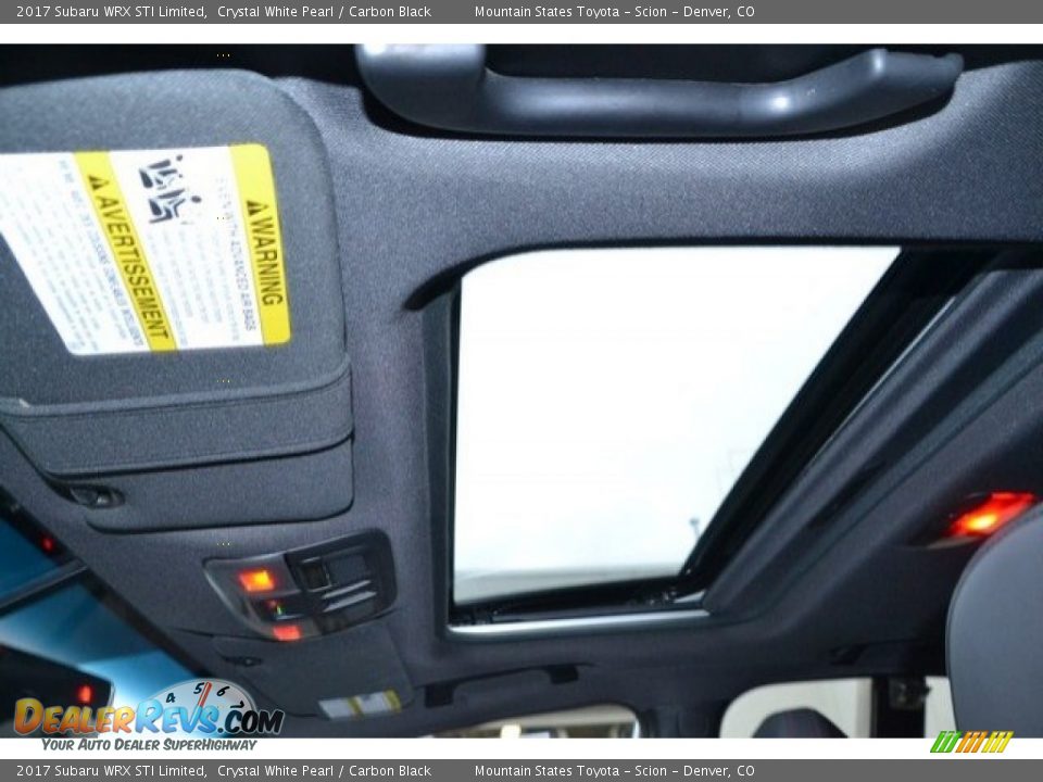 2017 Subaru WRX STI Limited Crystal White Pearl / Carbon Black Photo #10