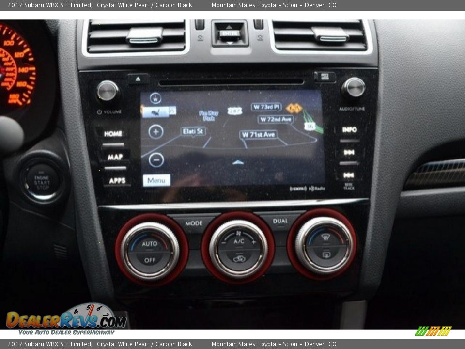 2017 Subaru WRX STI Limited Crystal White Pearl / Carbon Black Photo #11