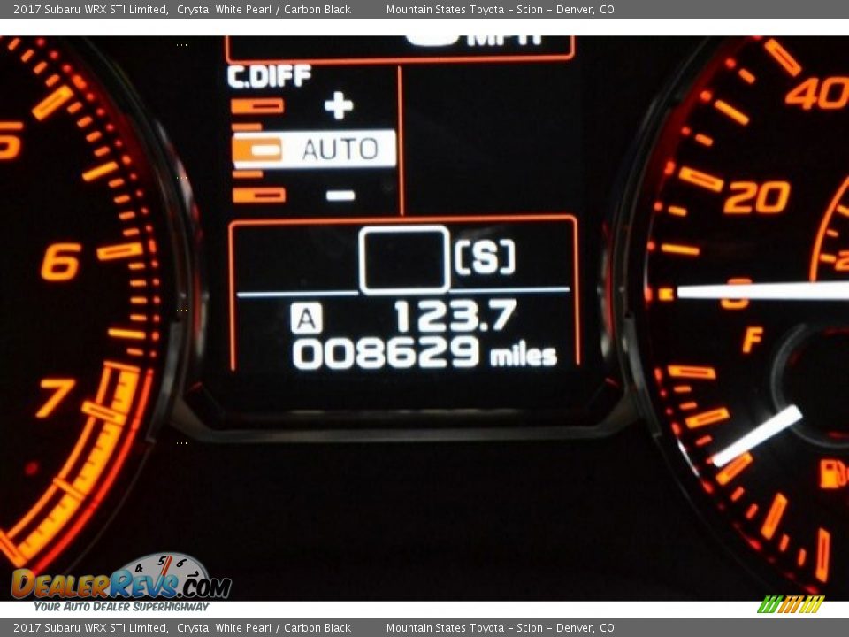 2017 Subaru WRX STI Limited Crystal White Pearl / Carbon Black Photo #12