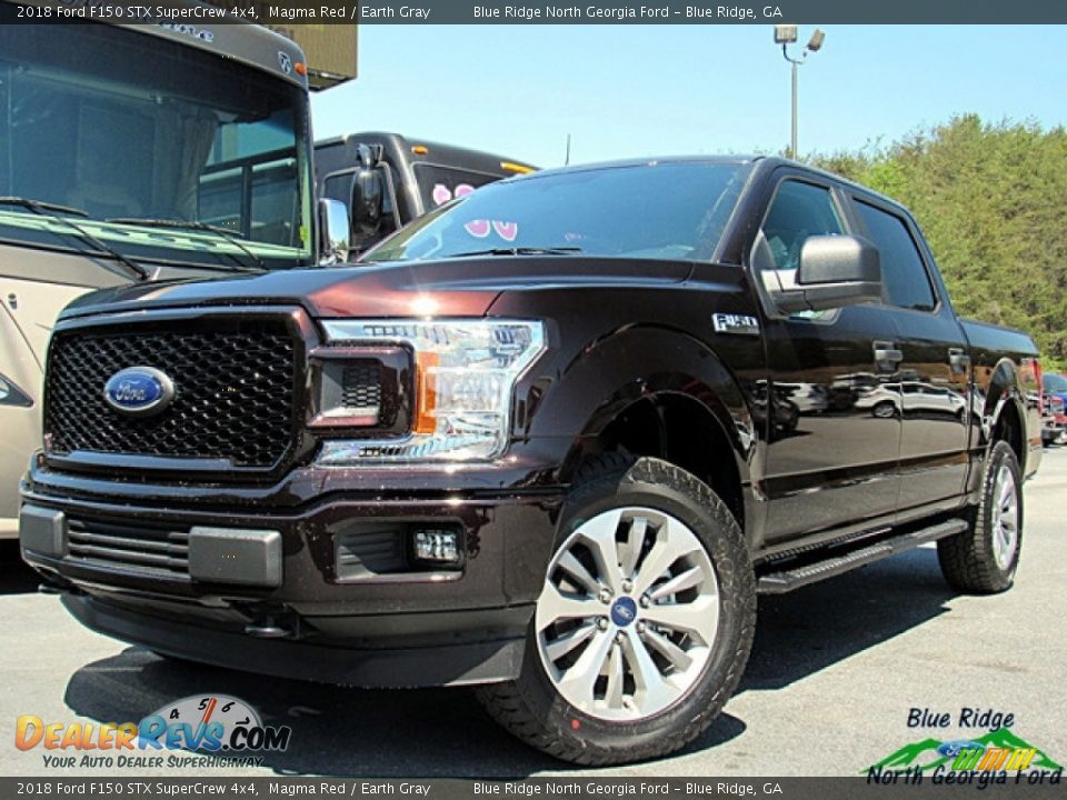 2018 Ford F150 STX SuperCrew 4x4 Magma Red / Earth Gray Photo #1
