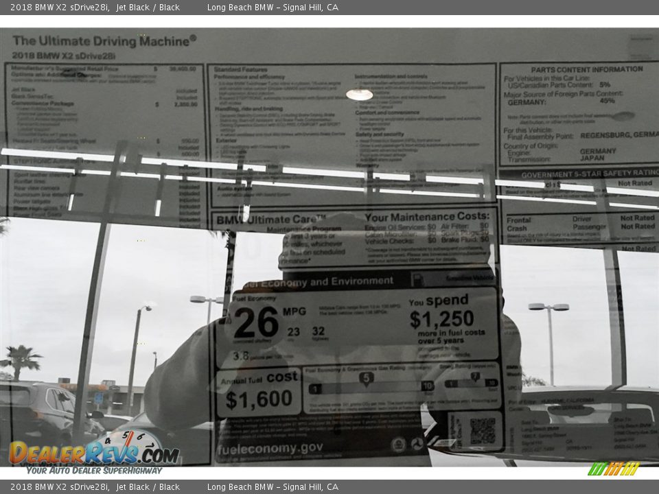 2018 BMW X2 sDrive28i Window Sticker Photo #10