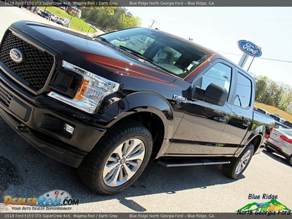2018 Ford F150 STX SuperCrew 4x4 Magma Red / Earth Gray Photo #30