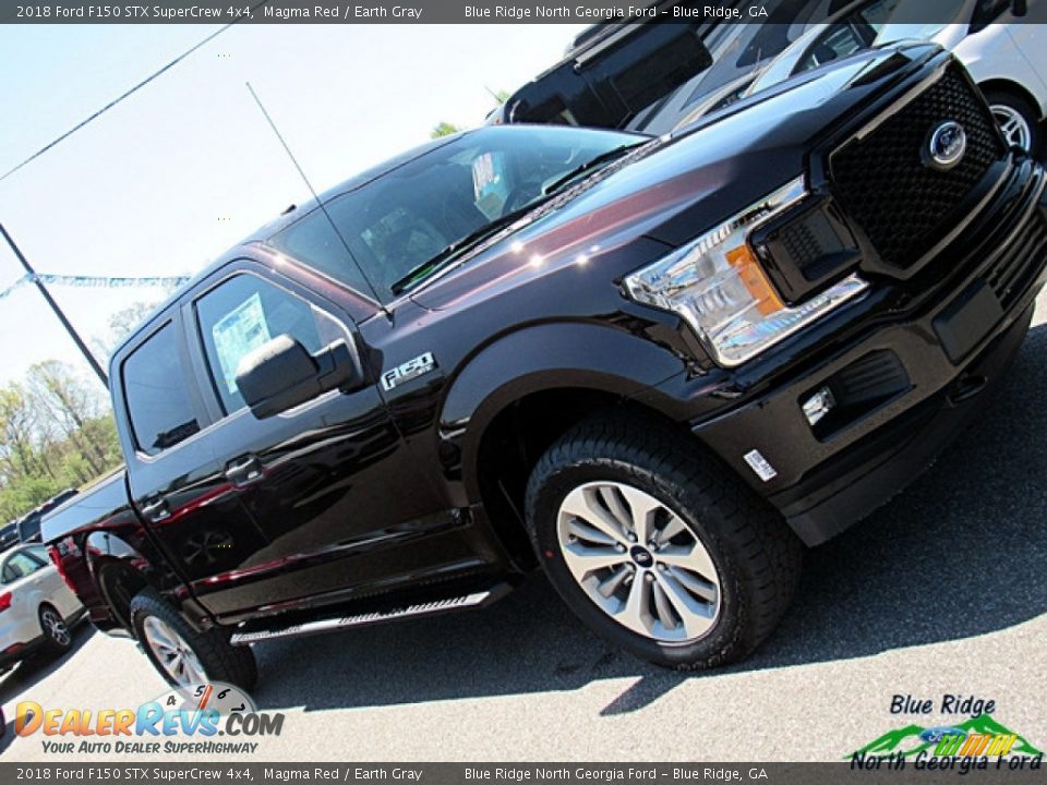 2018 Ford F150 STX SuperCrew 4x4 Magma Red / Earth Gray Photo #31