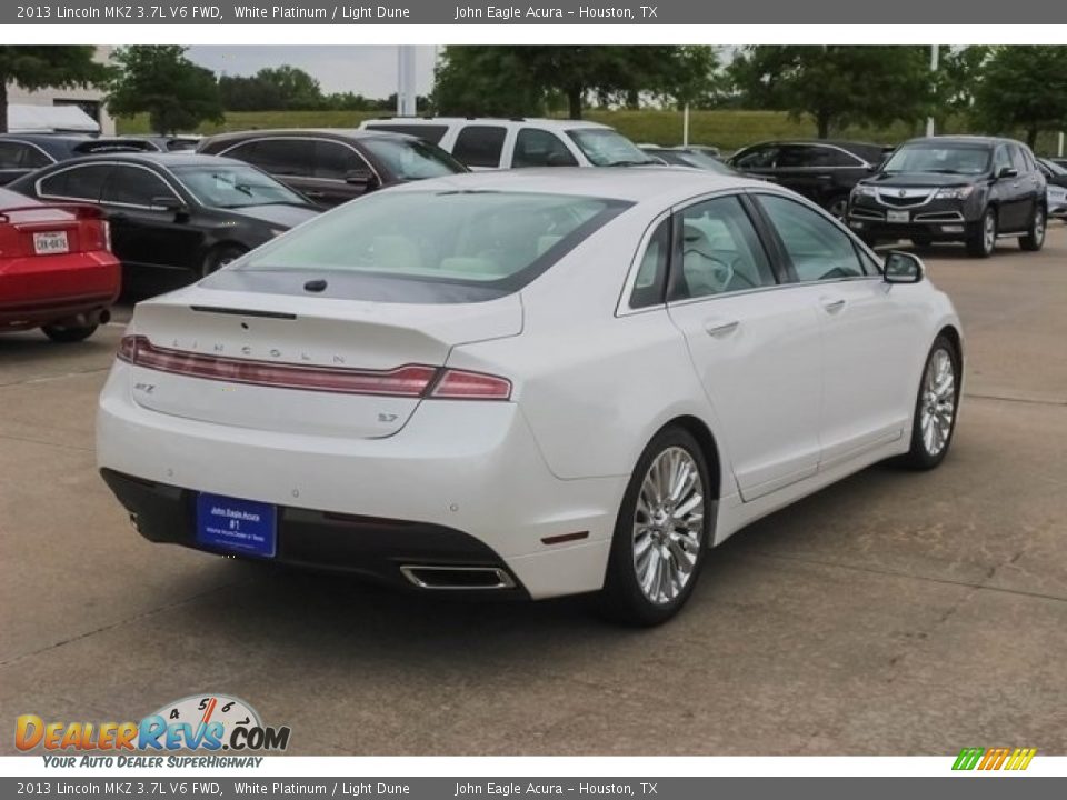 2013 Lincoln MKZ 3.7L V6 FWD White Platinum / Light Dune Photo #7