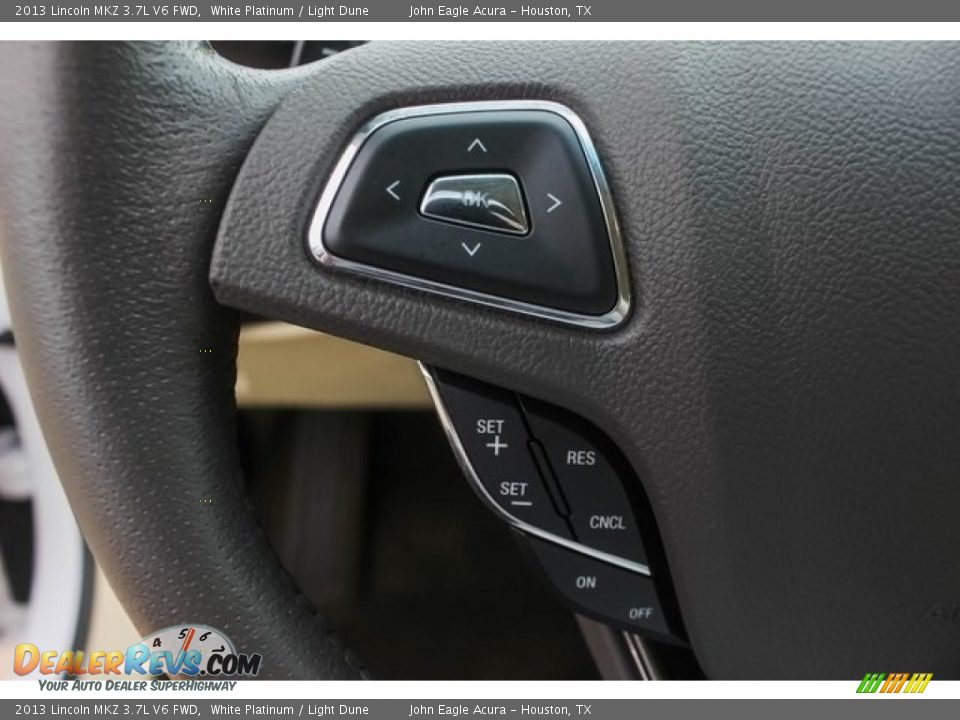 2013 Lincoln MKZ 3.7L V6 FWD White Platinum / Light Dune Photo #35