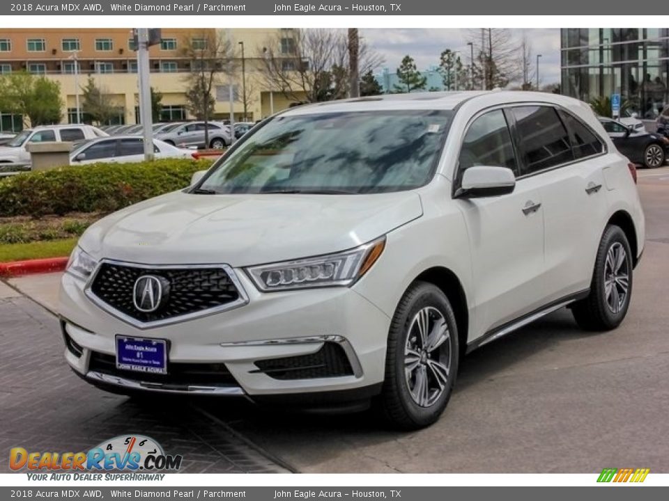 2018 Acura MDX AWD White Diamond Pearl / Parchment Photo #3