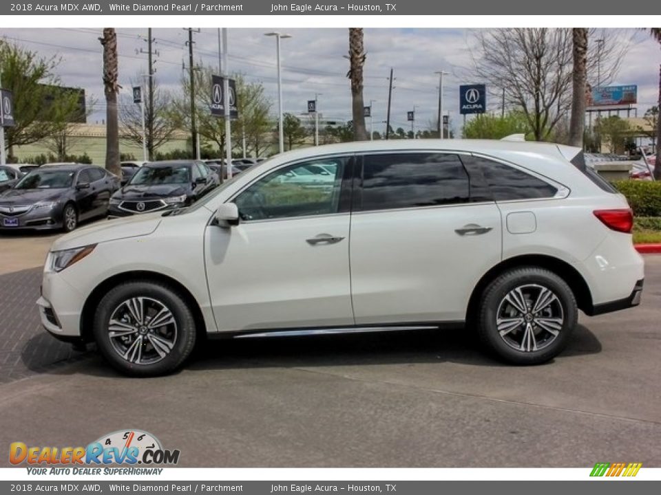 2018 Acura MDX AWD White Diamond Pearl / Parchment Photo #4