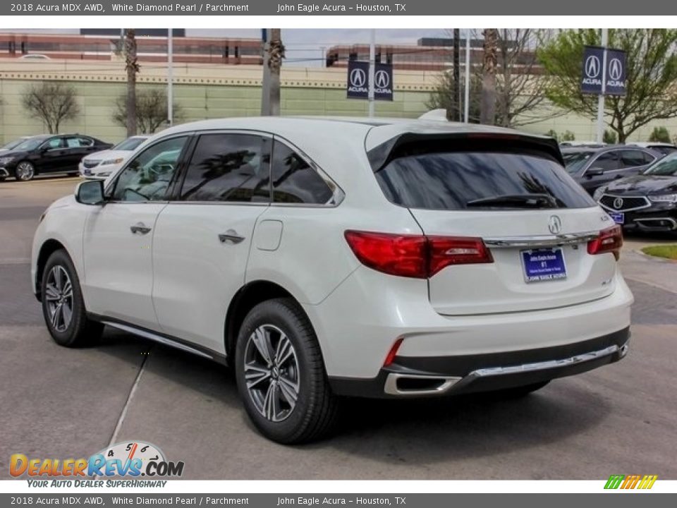 2018 Acura MDX AWD White Diamond Pearl / Parchment Photo #5