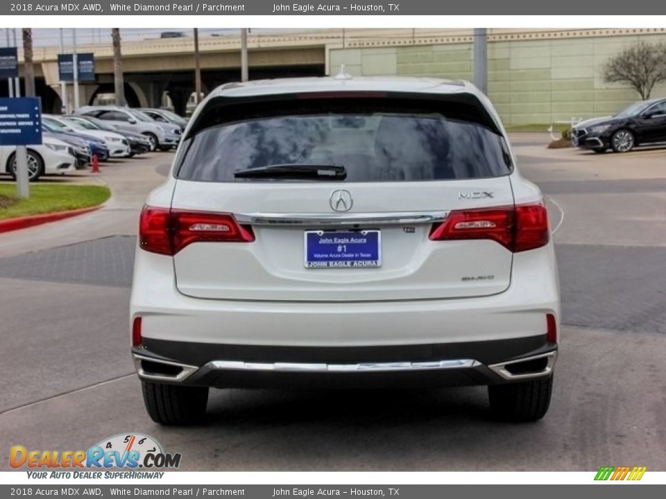 2018 Acura MDX AWD White Diamond Pearl / Parchment Photo #6