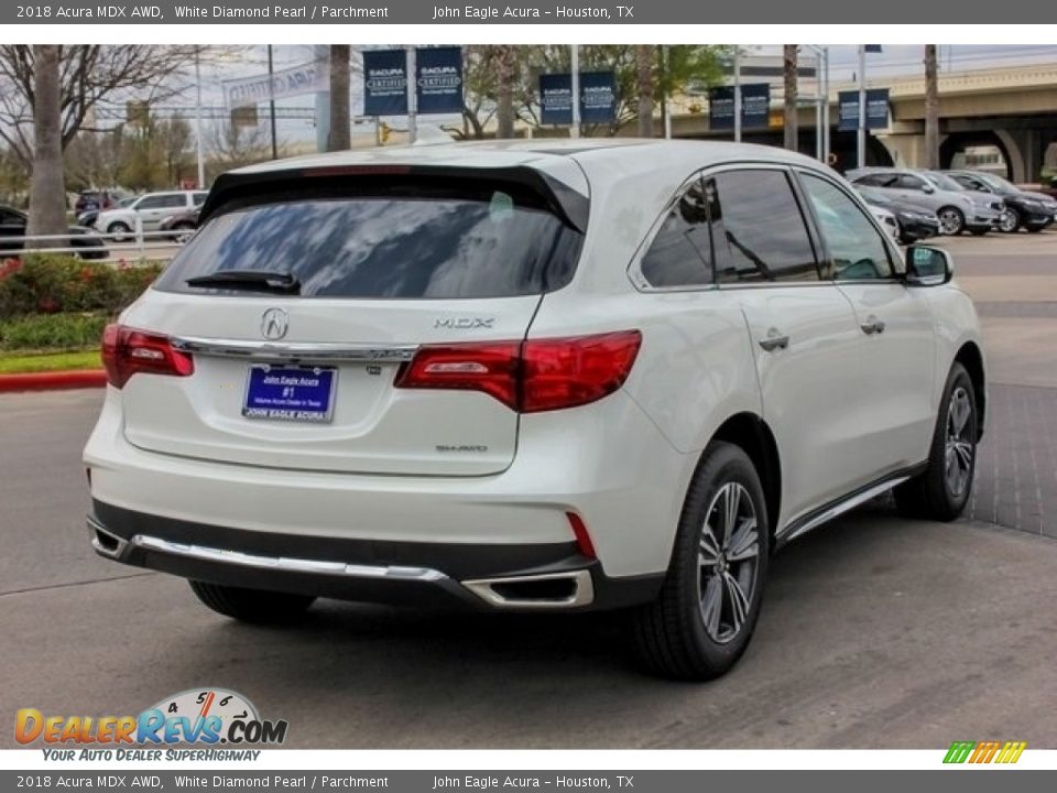 2018 Acura MDX AWD White Diamond Pearl / Parchment Photo #7