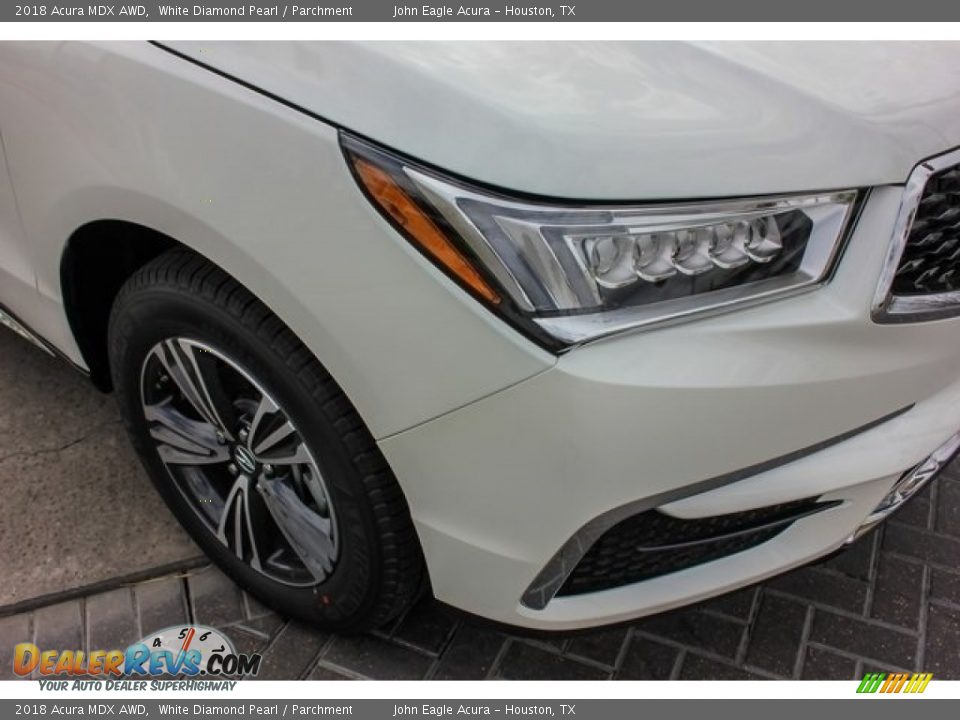 2018 Acura MDX AWD White Diamond Pearl / Parchment Photo #10