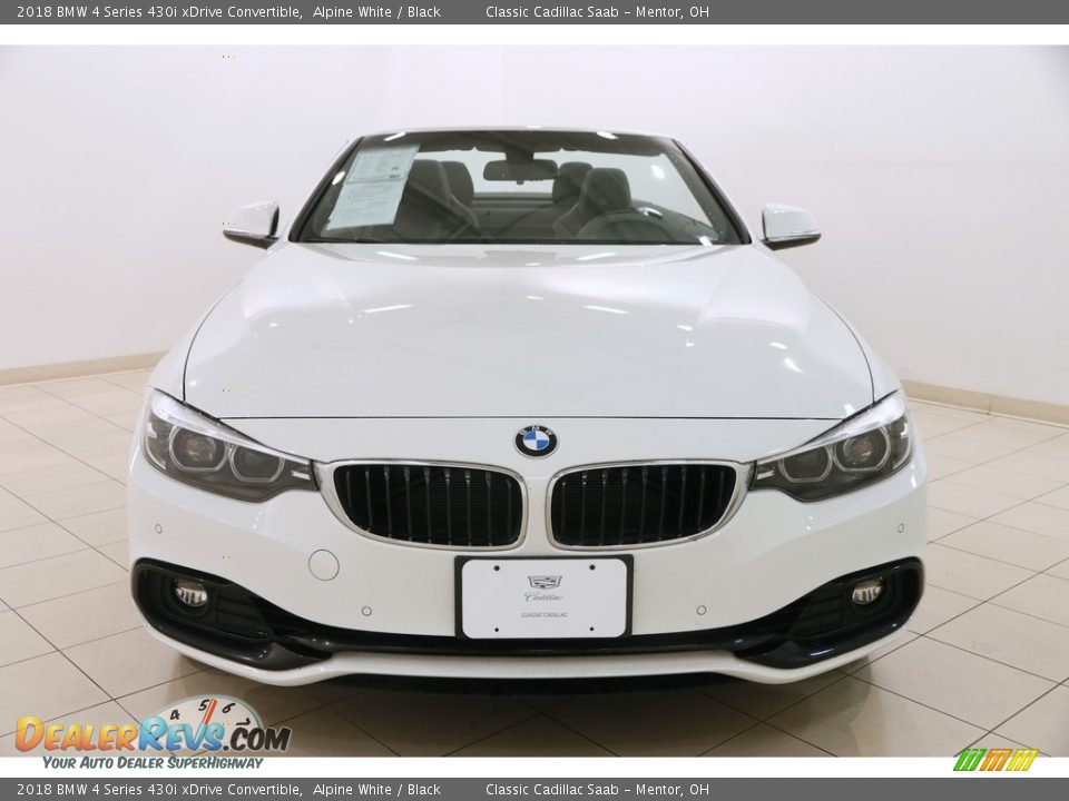 2018 BMW 4 Series 430i xDrive Convertible Alpine White / Black Photo #3