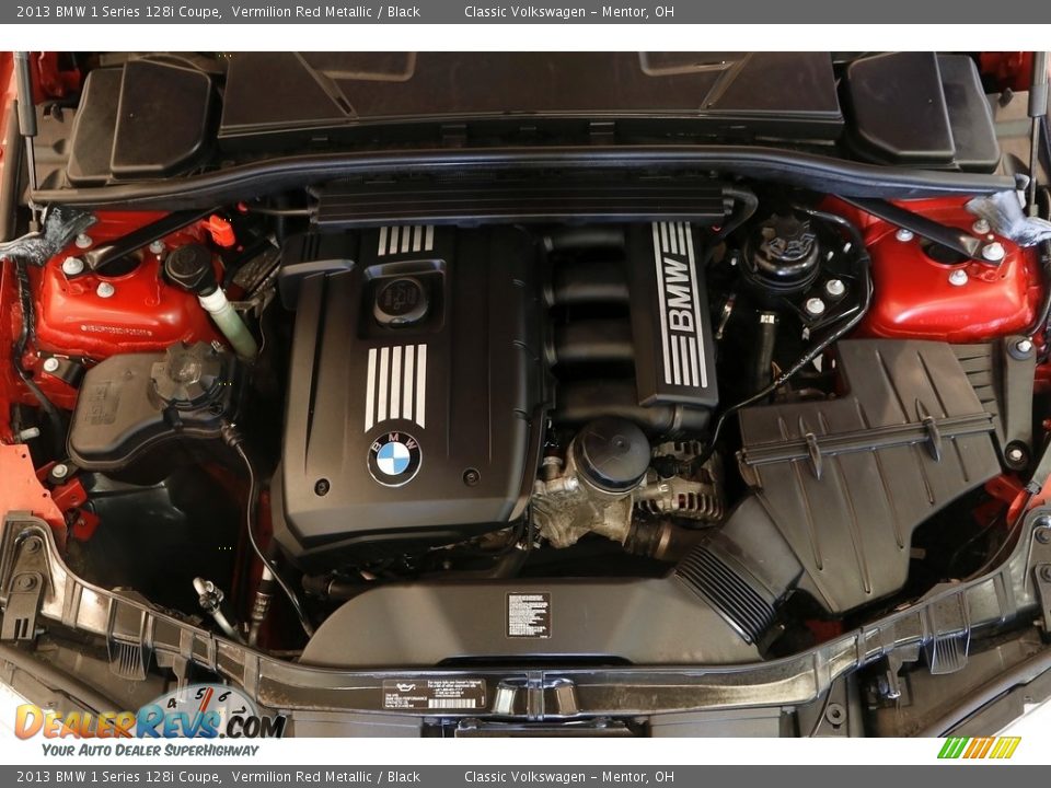 2013 BMW 1 Series 128i Coupe Vermilion Red Metallic / Black Photo #15