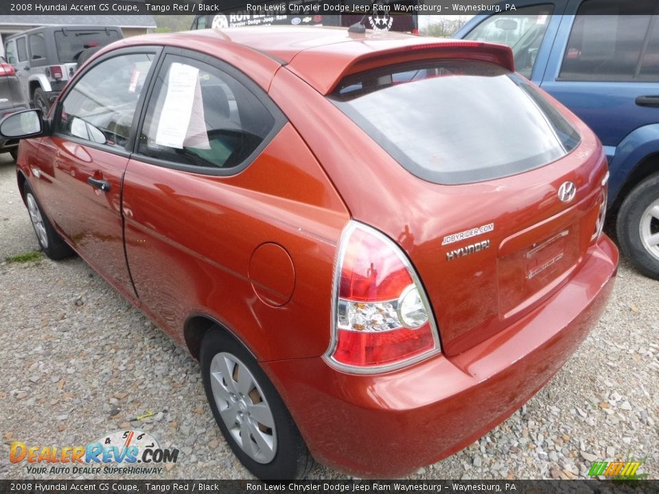 2008 Hyundai Accent GS Coupe Tango Red / Black Photo #2