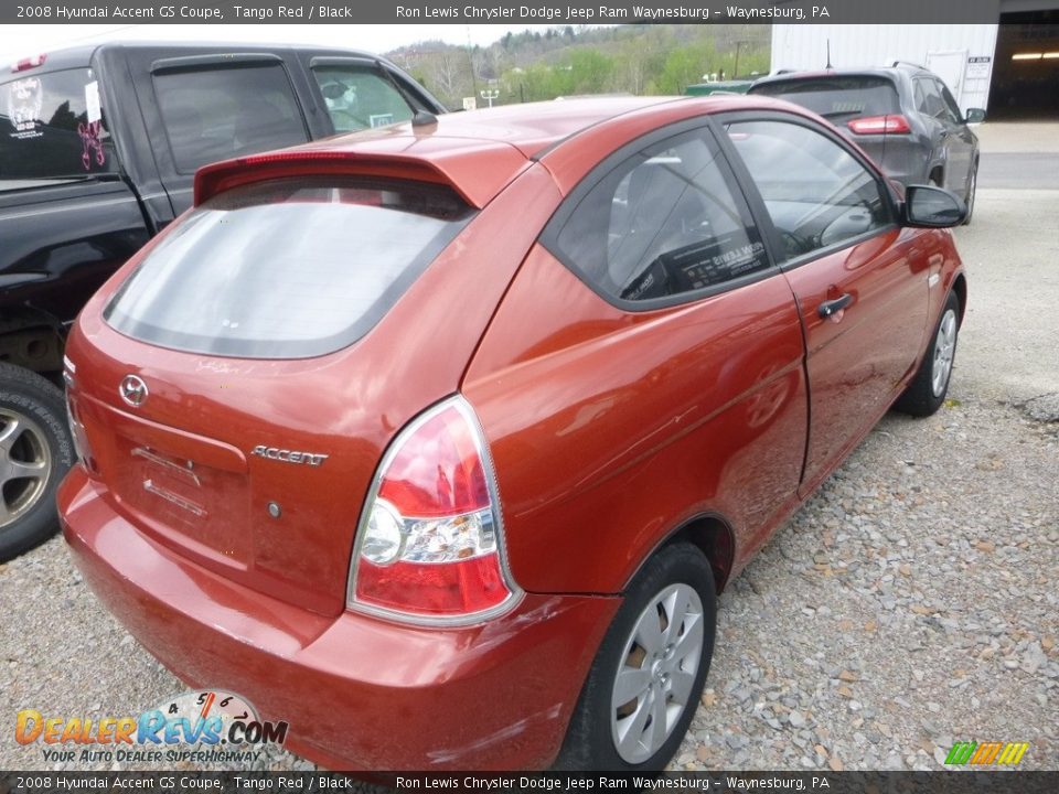 2008 Hyundai Accent GS Coupe Tango Red / Black Photo #4