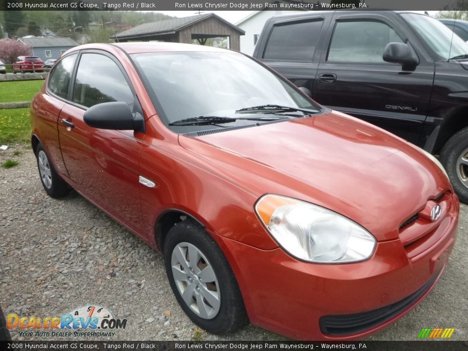 2008 Hyundai Accent GS Coupe Tango Red / Black Photo #5
