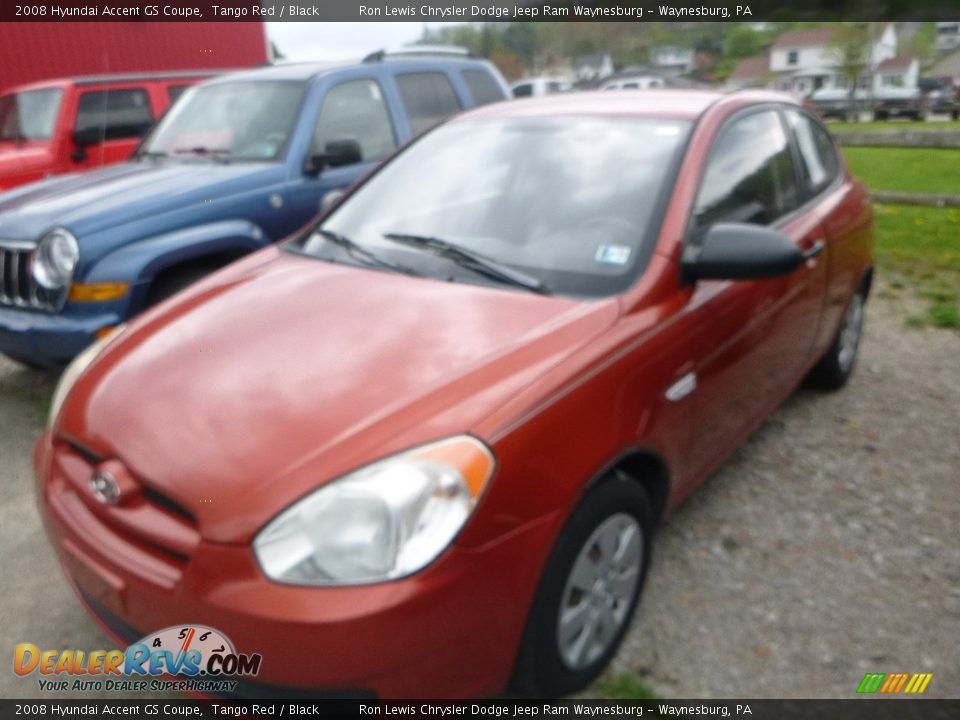 2008 Hyundai Accent GS Coupe Tango Red / Black Photo #20
