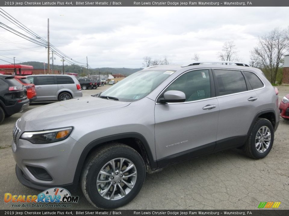 2019 Jeep Cherokee Latitude Plus 4x4 Billet Silver Metallic / Black Photo #1