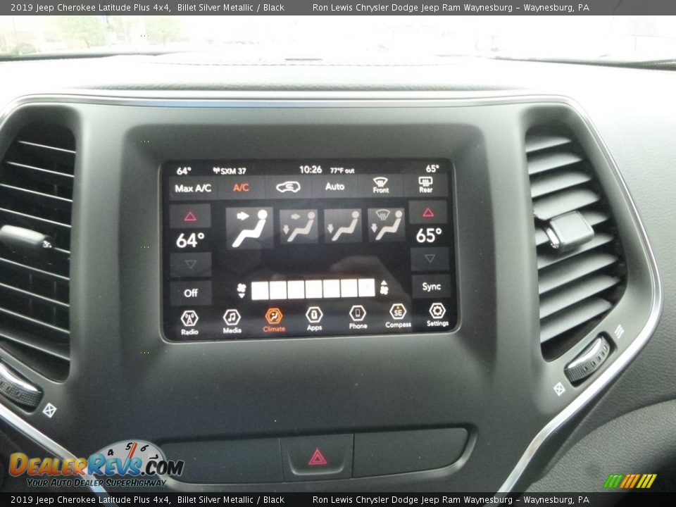 2019 Jeep Cherokee Latitude Plus 4x4 Billet Silver Metallic / Black Photo #16