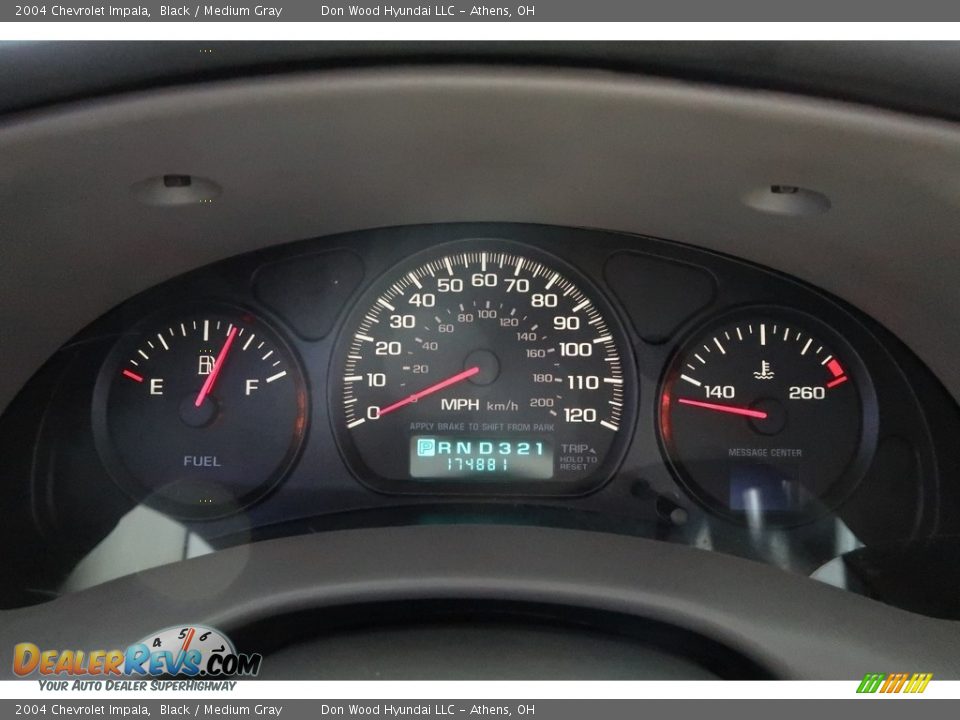 2004 Chevrolet Impala Black / Medium Gray Photo #16