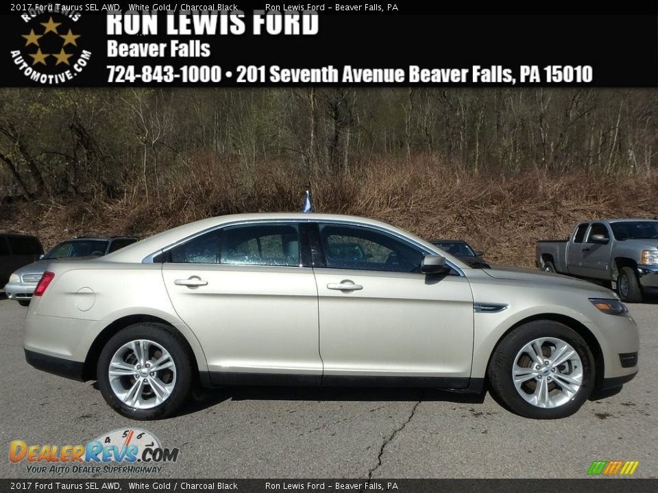 2017 Ford Taurus SEL AWD White Gold / Charcoal Black Photo #1