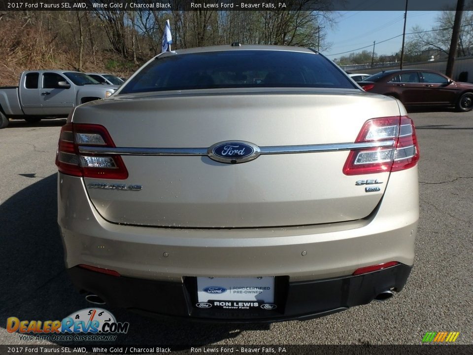 2017 Ford Taurus SEL AWD White Gold / Charcoal Black Photo #3