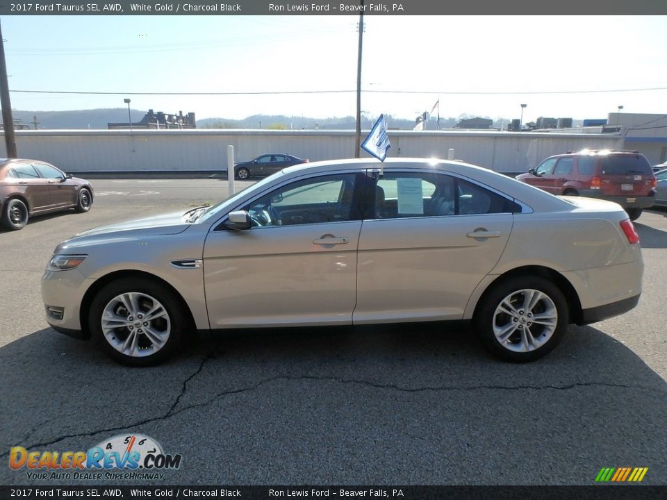 2017 Ford Taurus SEL AWD White Gold / Charcoal Black Photo #6