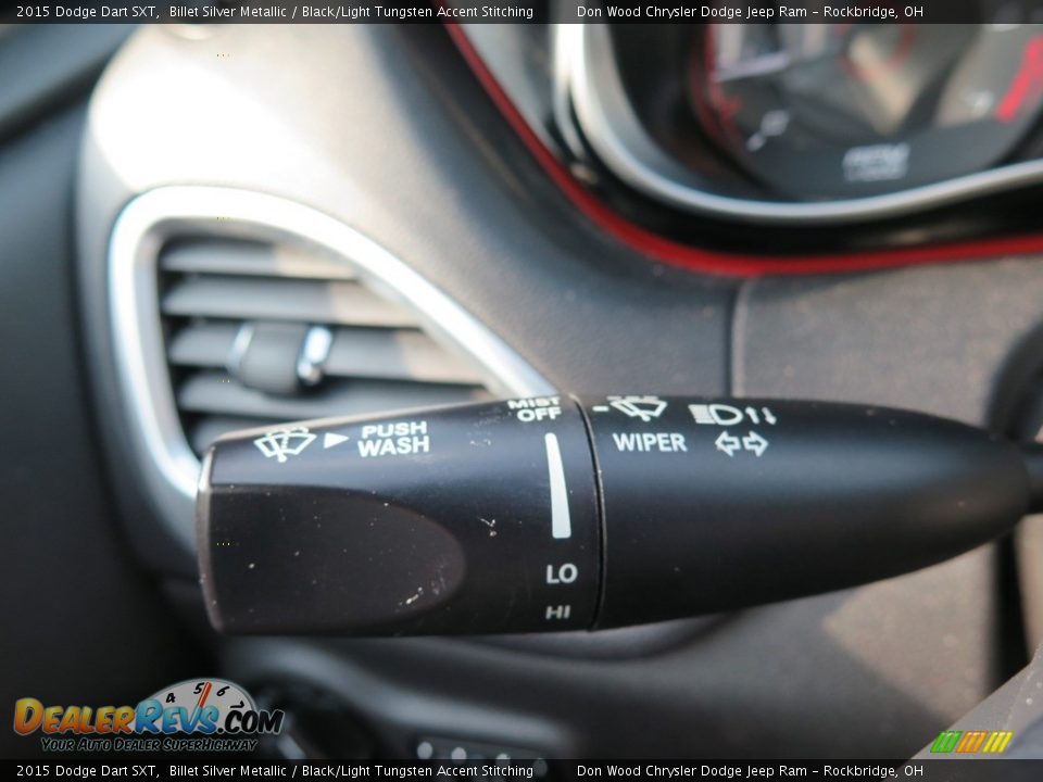 2015 Dodge Dart SXT Billet Silver Metallic / Black/Light Tungsten Accent Stitching Photo #35
