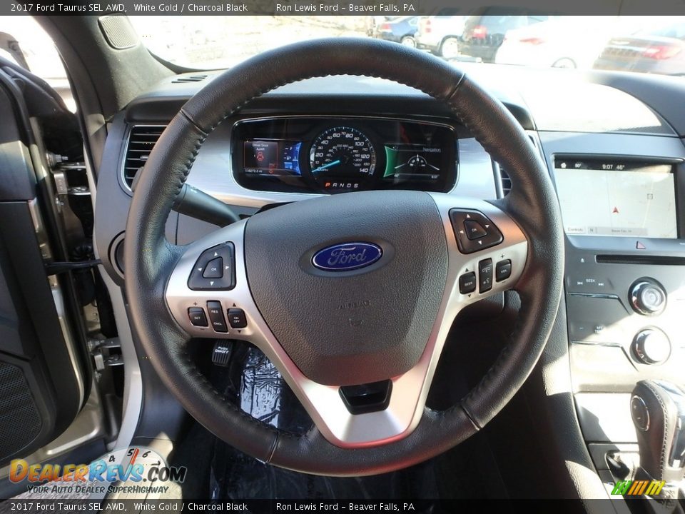 2017 Ford Taurus SEL AWD White Gold / Charcoal Black Photo #16