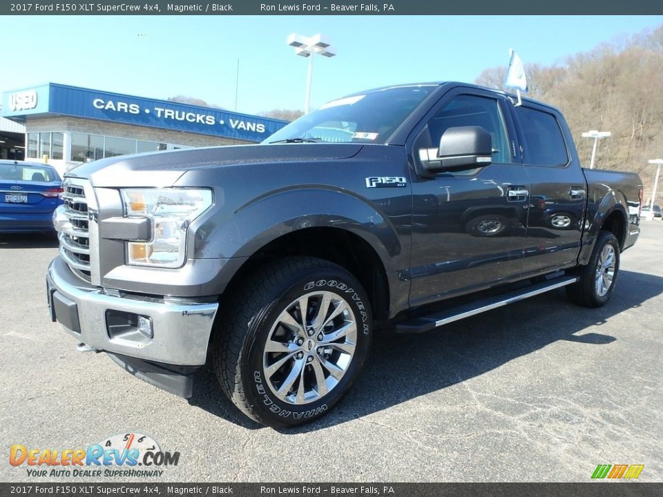 2017 Ford F150 XLT SuperCrew 4x4 Magnetic / Black Photo #7