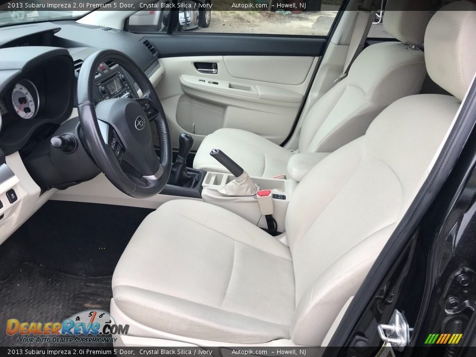 2013 Subaru Impreza 2.0i Premium 5 Door Crystal Black Silica / Ivory Photo #9