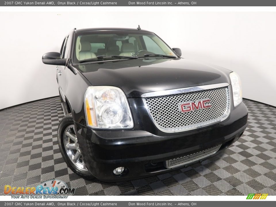 2007 GMC Yukon Denali AWD Onyx Black / Cocoa/Light Cashmere Photo #8