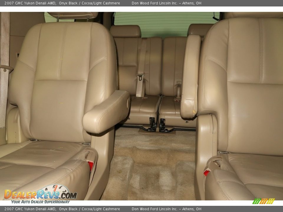 2007 GMC Yukon Denali AWD Onyx Black / Cocoa/Light Cashmere Photo #22