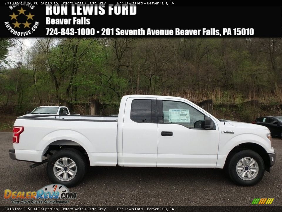 2018 Ford F150 XLT SuperCab Oxford White / Earth Gray Photo #1